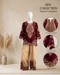 Maroon Embroidered