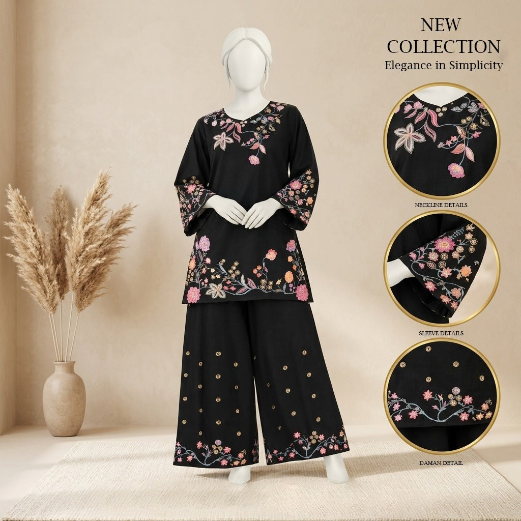Black Midnight Floral