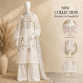 White Floral Chikankari